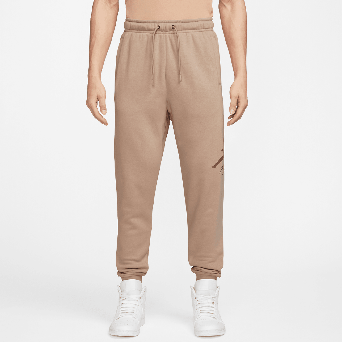 Jordan Essentials Fleece Baseline Pants Trainingsbroeken Heren hemp lt british tan maat: M beschikbare maaten:S M L XL