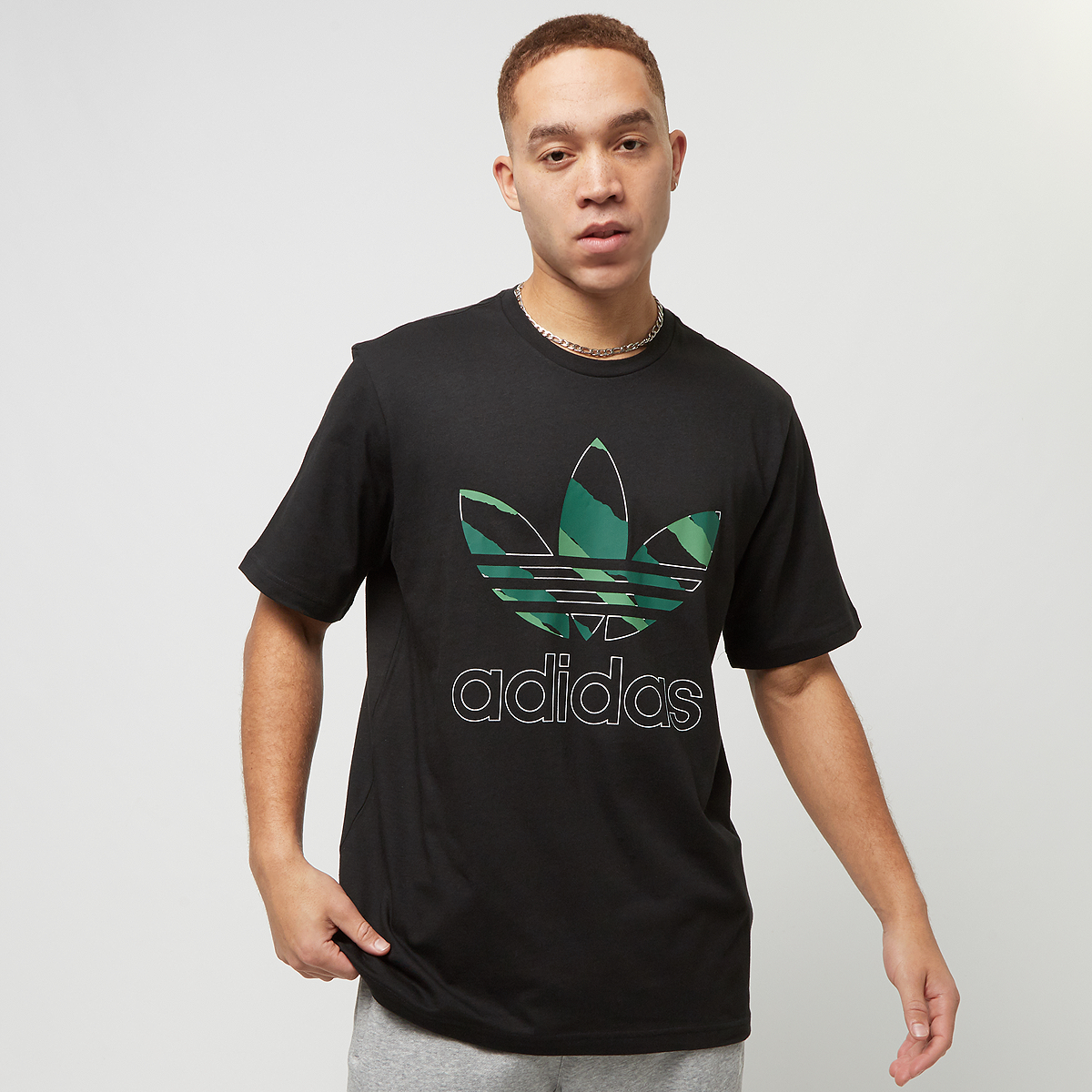 Adidas Originals Ripped Camo T-shirt Exclusive T-shirts Heren black collegiate green preloved green maat: XL beschikbare maaten:S M L XL
