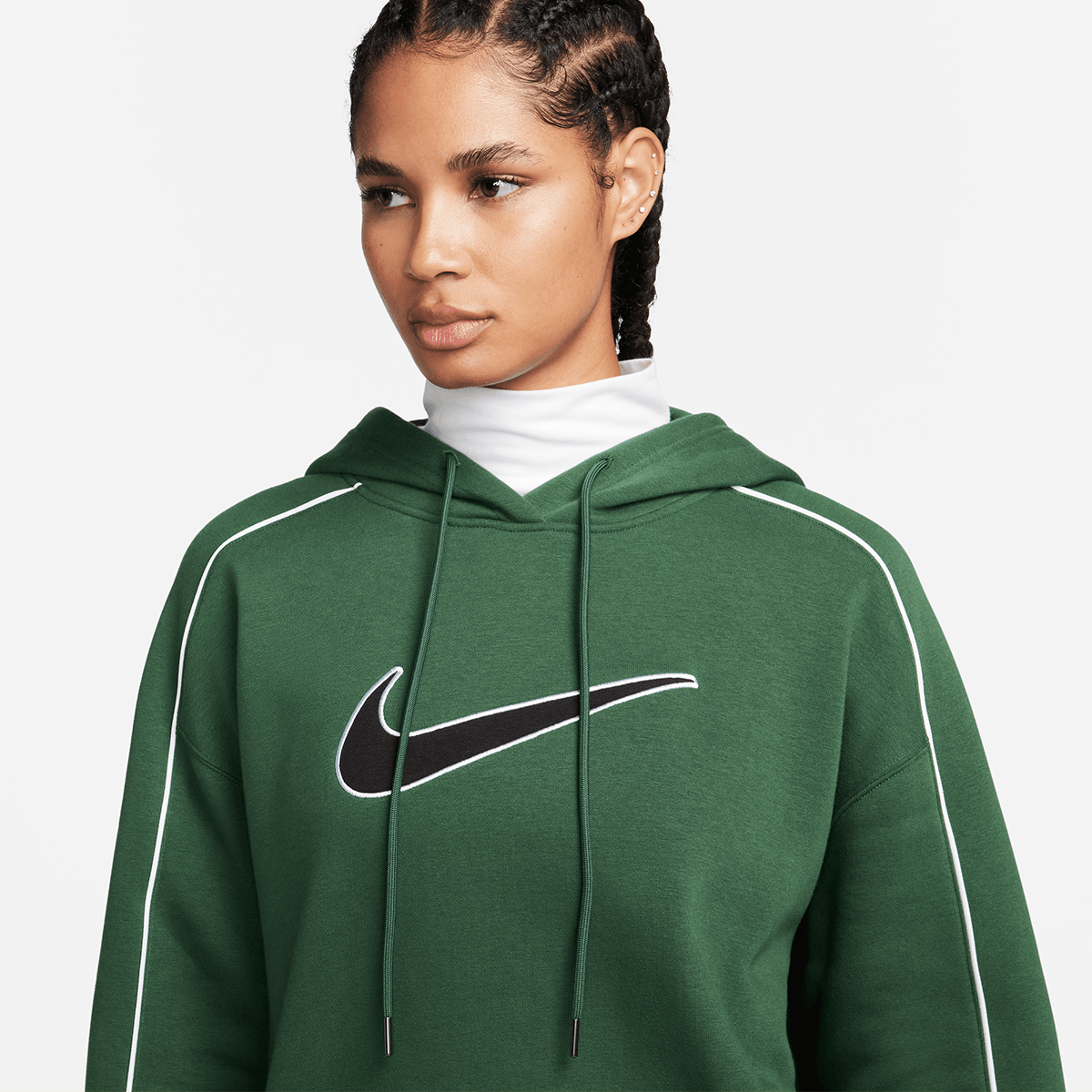 Nike Sportswear Fleece Pullover Hoodie Hoodies Dames fir fir white maat: XS beschikbare maaten:XS M L XL
