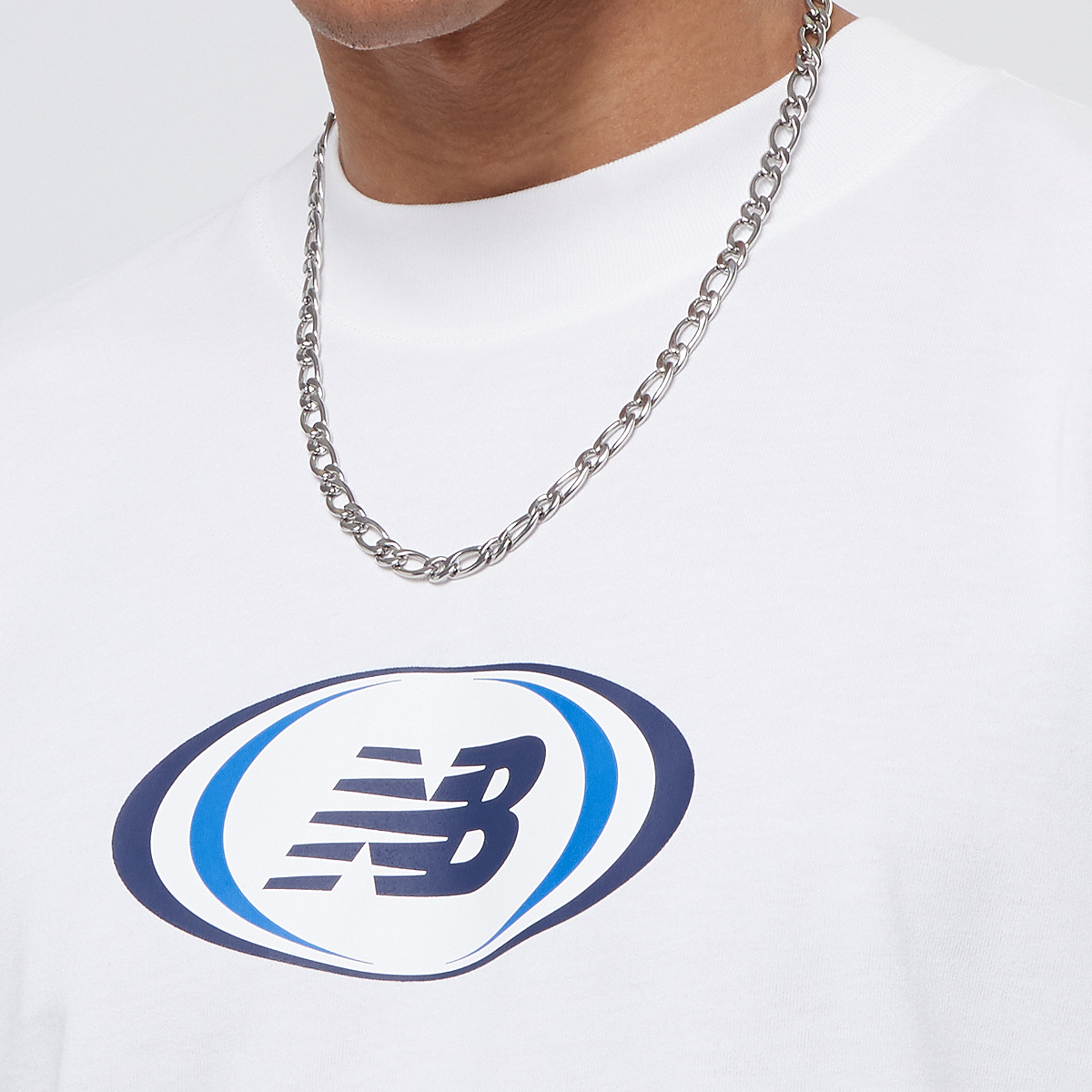 New Balance Hoops On Court T-shirt T-shirts Heren white maat: S beschikbare maaten:S M L XL