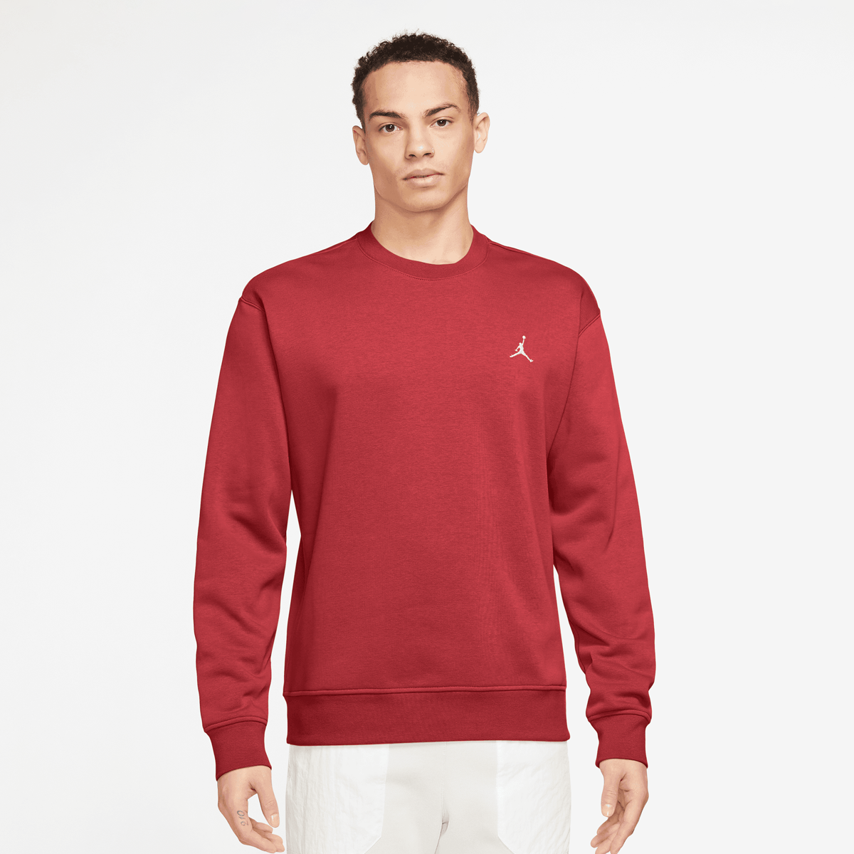 Jordan Essentials Fleece Crew Sweatshirt Sweatshirts Heren gym red white maat: XXL beschikbare maaten:S M L XL XXL