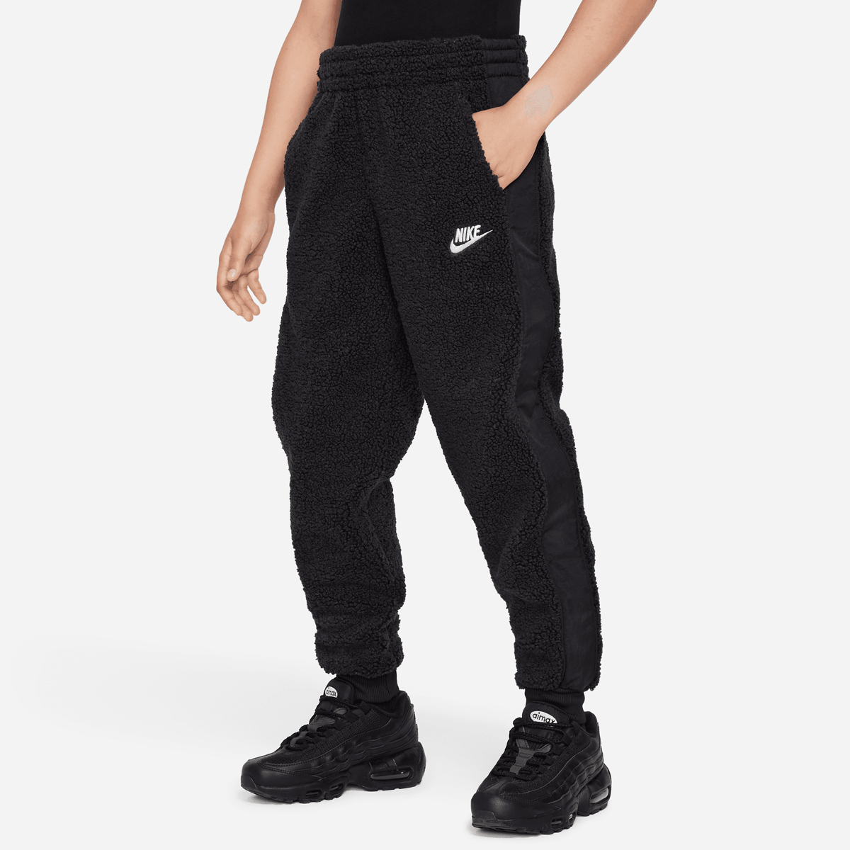 Nike Sportswear Club Fleece Winterized Pants Trainingsbroeken Kids black black white maat: 137 beschikbare maaten:137 147 158 170
