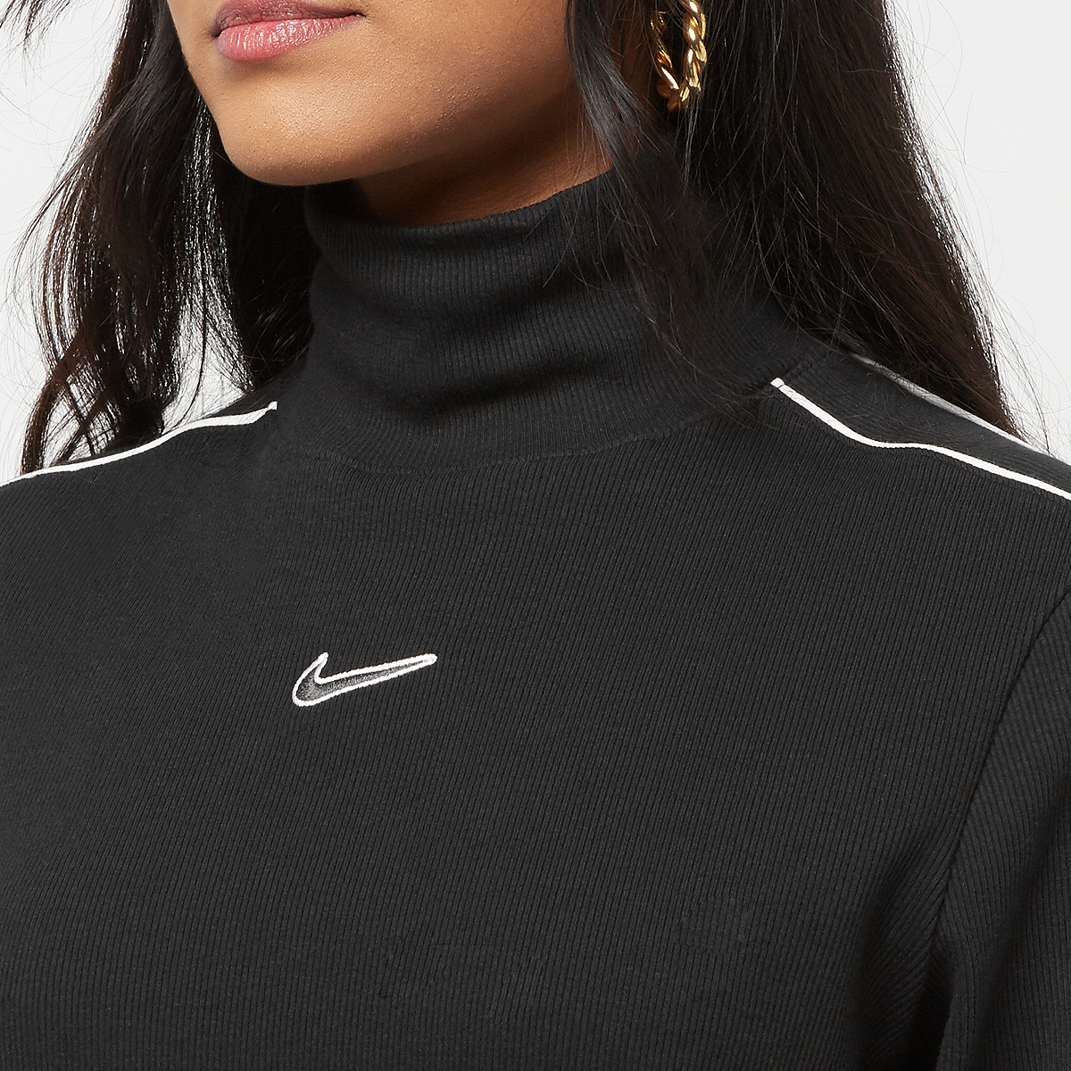 Nike Sportswear Longsleeve Top Longsleeves Dames black white maat: XS beschikbare maaten:XS M L