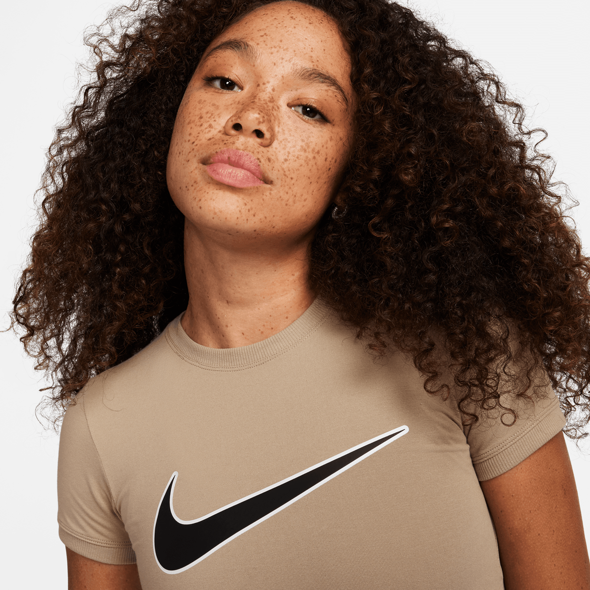 Nike Sportswear Cropped T-shirt T-shirts Dames khaki khaki maat: XS beschikbare maaten:XS S M L