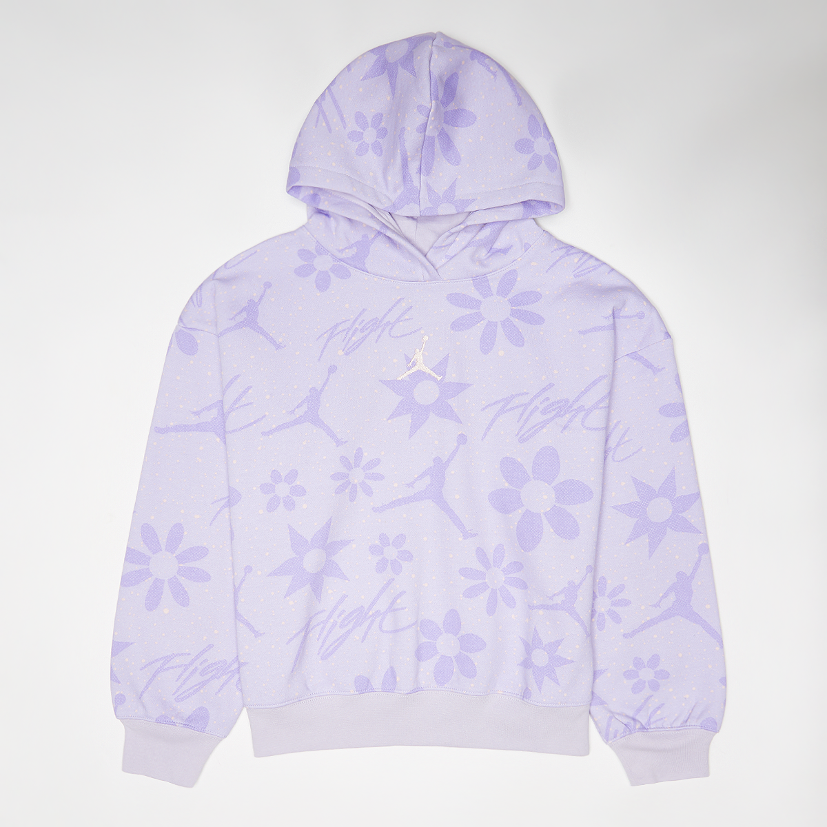 Jordan Junior Floral Flight All Over Print Pullover Hoodie Hoodies Kids violet frost maat: 128 beschikbare maaten:128 147 158 170