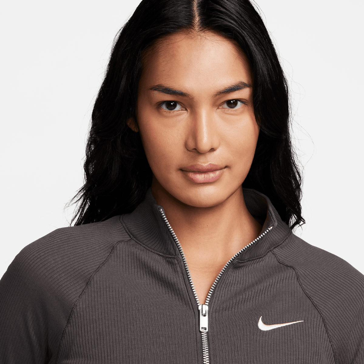 Nike Sportswear Trend Rib Jacket Rits hoodies Dames medium ash maat: XS beschikbare maaten:XS S M L