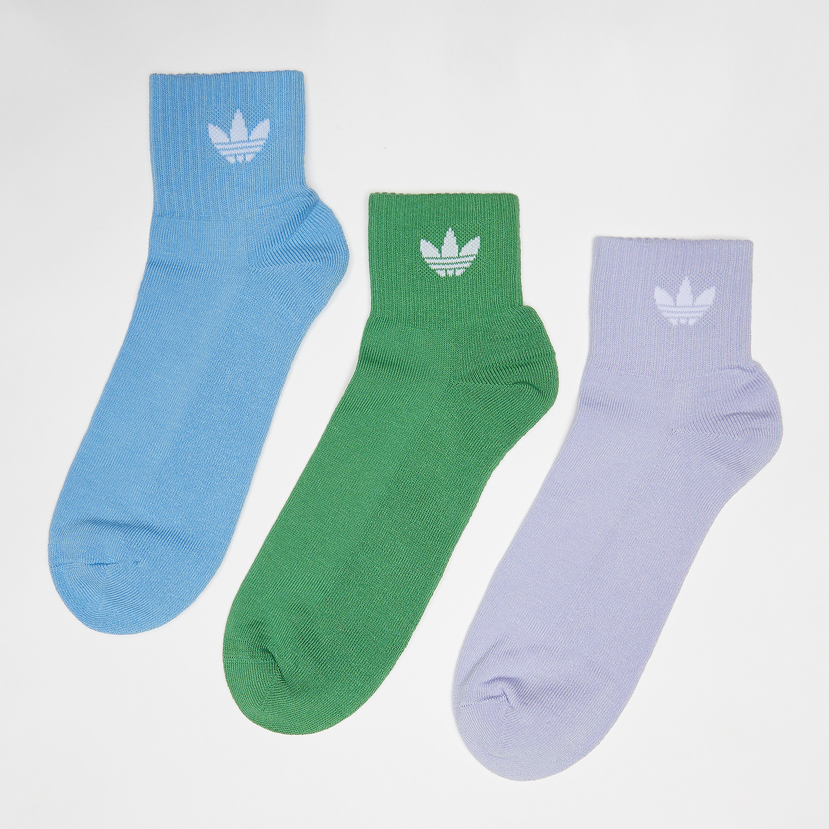 Adidas Originals Adicolor Mid Ankle Sokken (3 Pack) Middellang semi blue burst preloved green violet maat: 37-39 beschikbare maaten:37-39