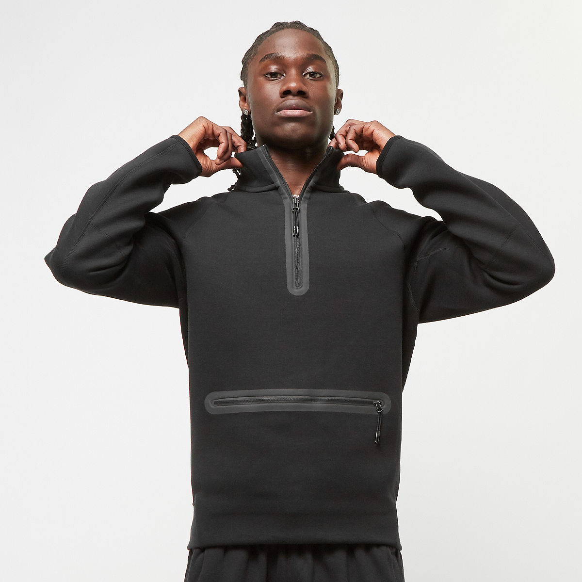 Nike Tech Fleece High Zip Top Hooded vesten Kleding black black maat: S beschikbare maaten:S