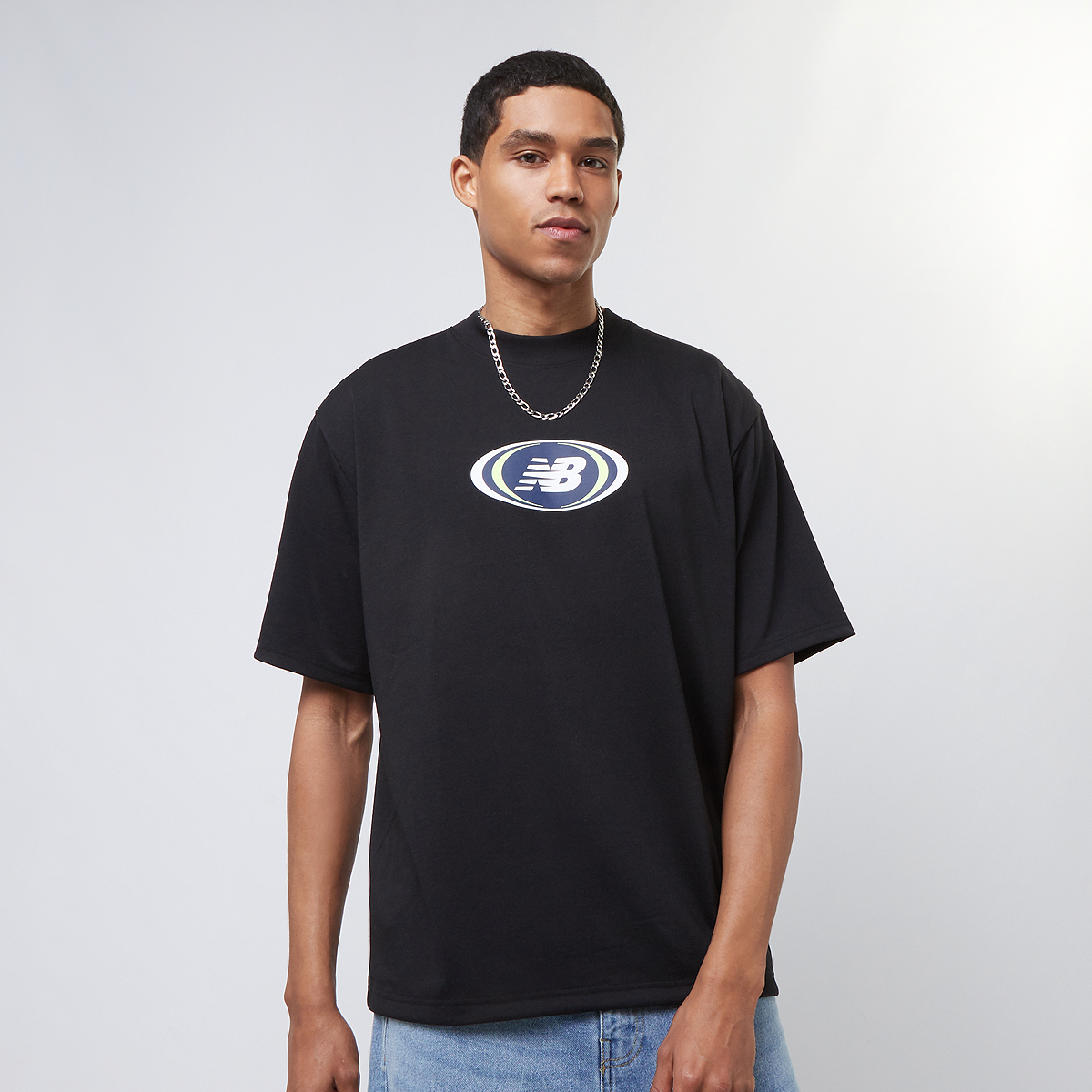 New Balance Hoops On Court T-shirt T-shirts Heren Black maat: XL beschikbare maaten:S M L XL