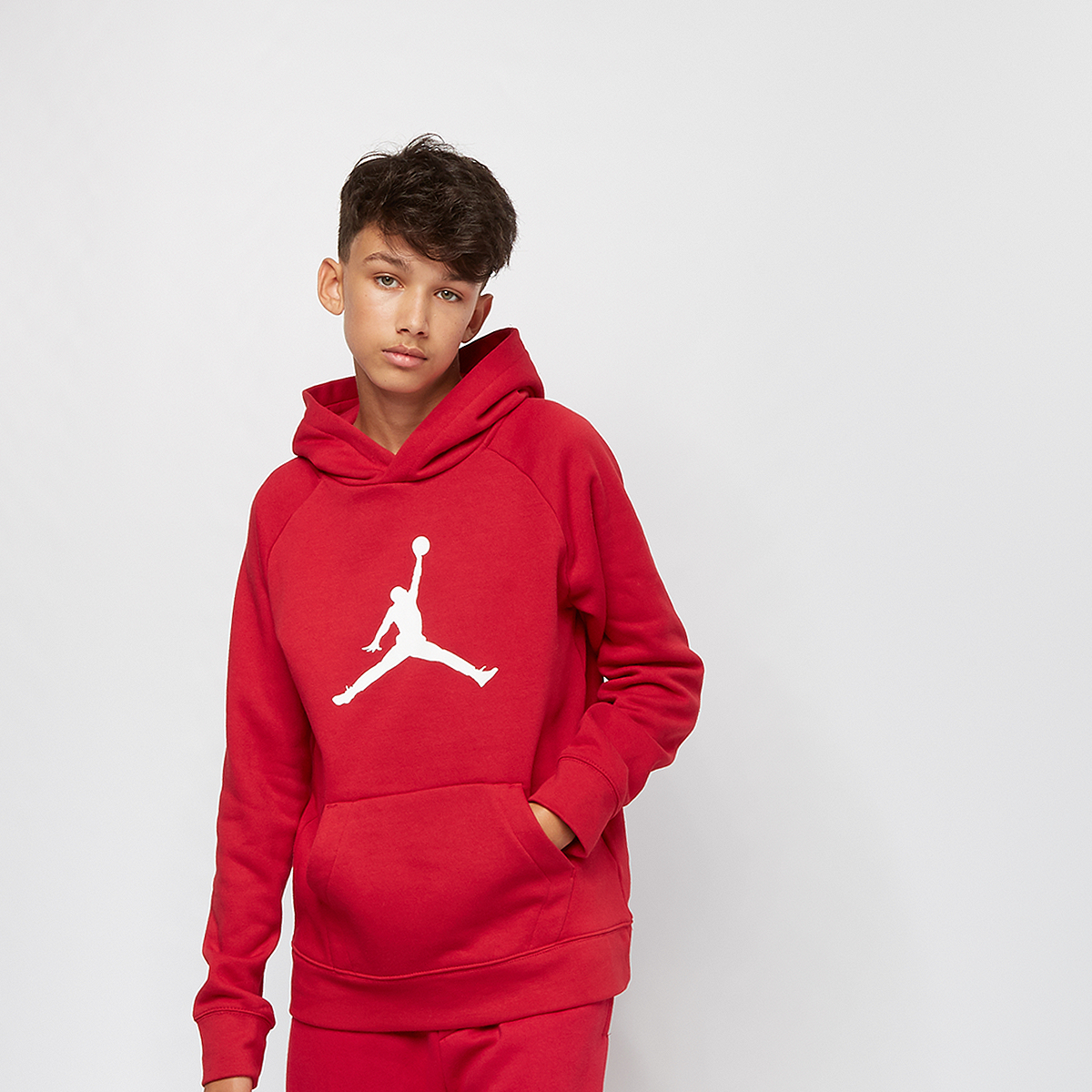 Jordan Junior Jumpman Logo Pullover Hoodies Kleding gym red maat: 158 beschikbare maaten:158 170