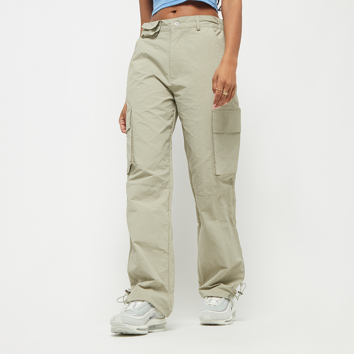 Sixth June Nylon Mini Pocket Cargo Pants Cargobroeken Dames khaki maat: L beschikbare maaten:XS S M L