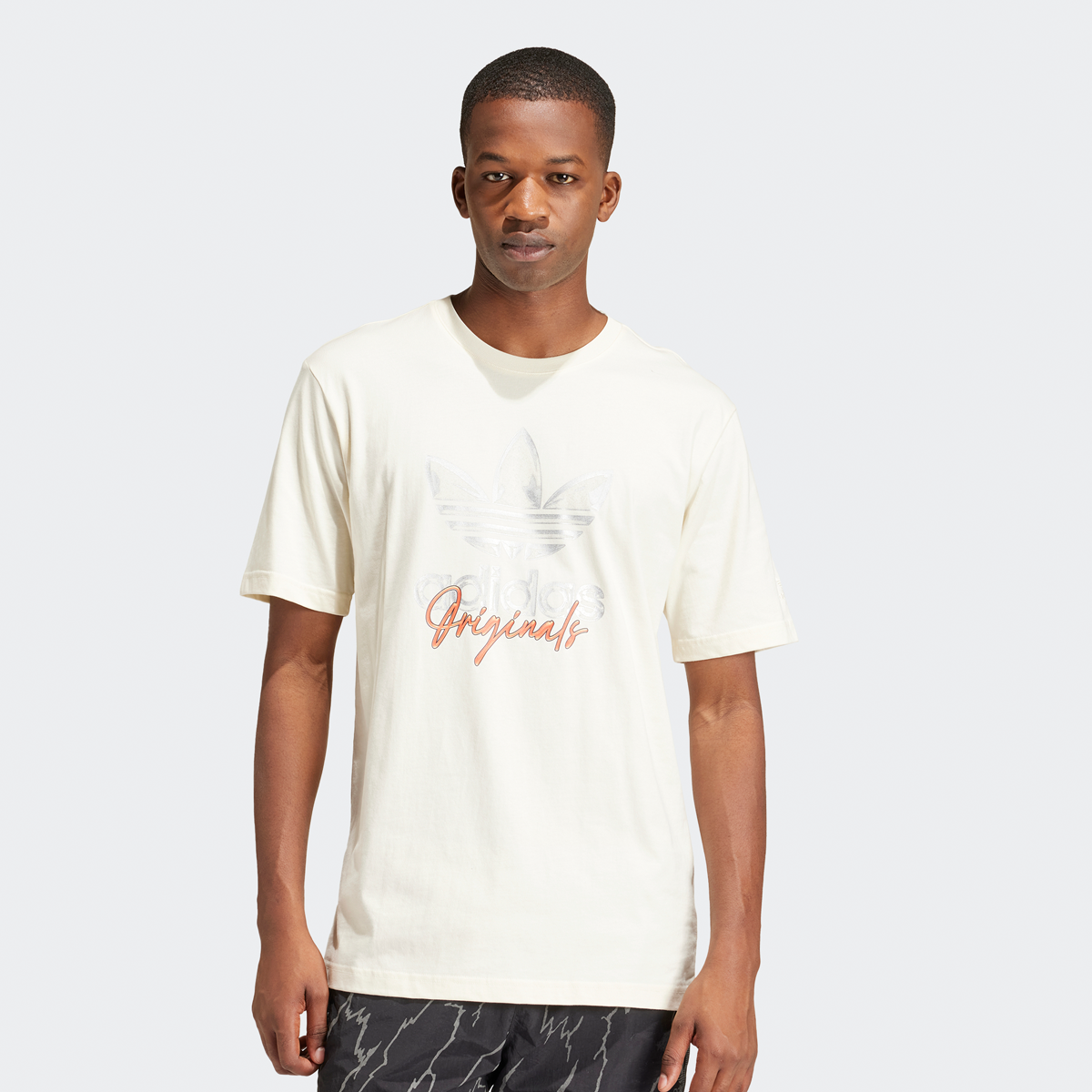 Adidas Originals Trefoil Graphic T-shirt T-shirts Heren cream white maat: XL beschikbare maaten:S M L XL