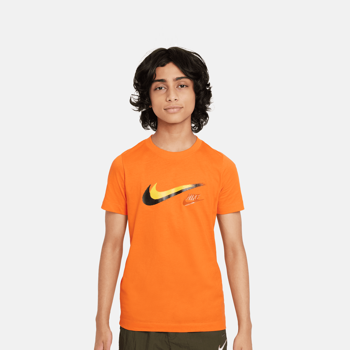 Nike Sportswear Short Sleeve T-shirt T-shirts Kids safety orange maat: 137 beschikbare maaten:137 147 158 170