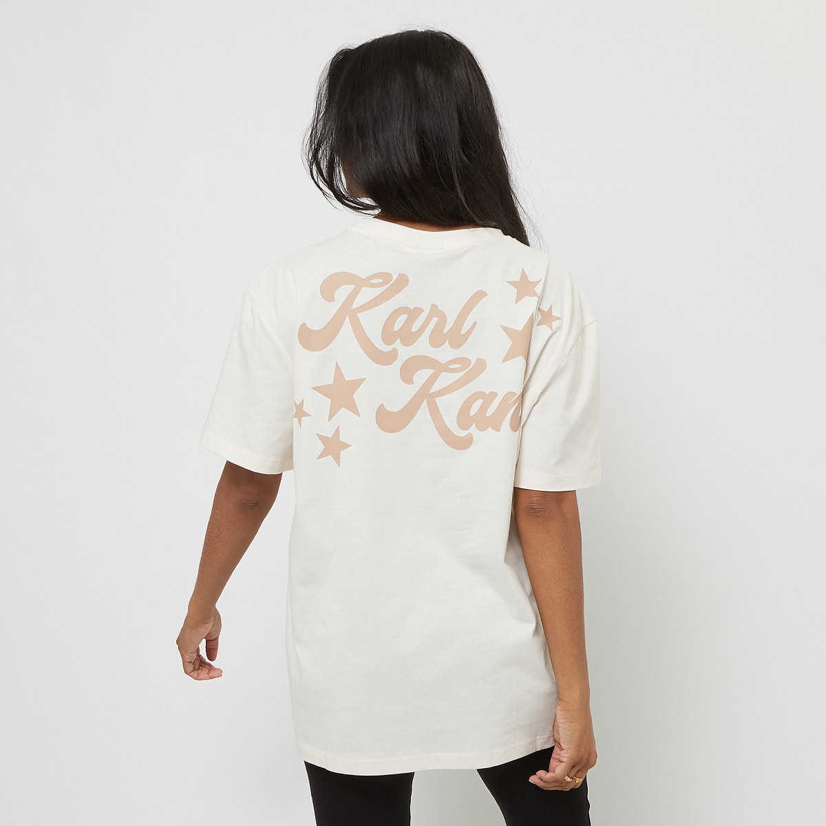 Karl Kani Small Signature Star Oversized Tee T-shirts Dames off white maat: XS beschikbare maaten:XS S M L XL
