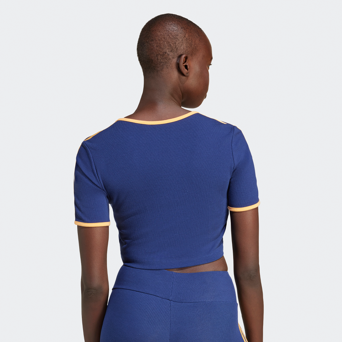 adidas Originals Rib Zipper T-shirt Summer Glow T-shirts Dames dark blue maat: XS beschikbare maaten:XS S M L