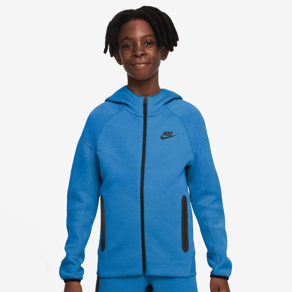 Nike Sportswear Tech Fleece Kapuzenjacke Hooded vesten Kids lt photo blue black black maat: 137 beschikbare maaten:137 147 158 170