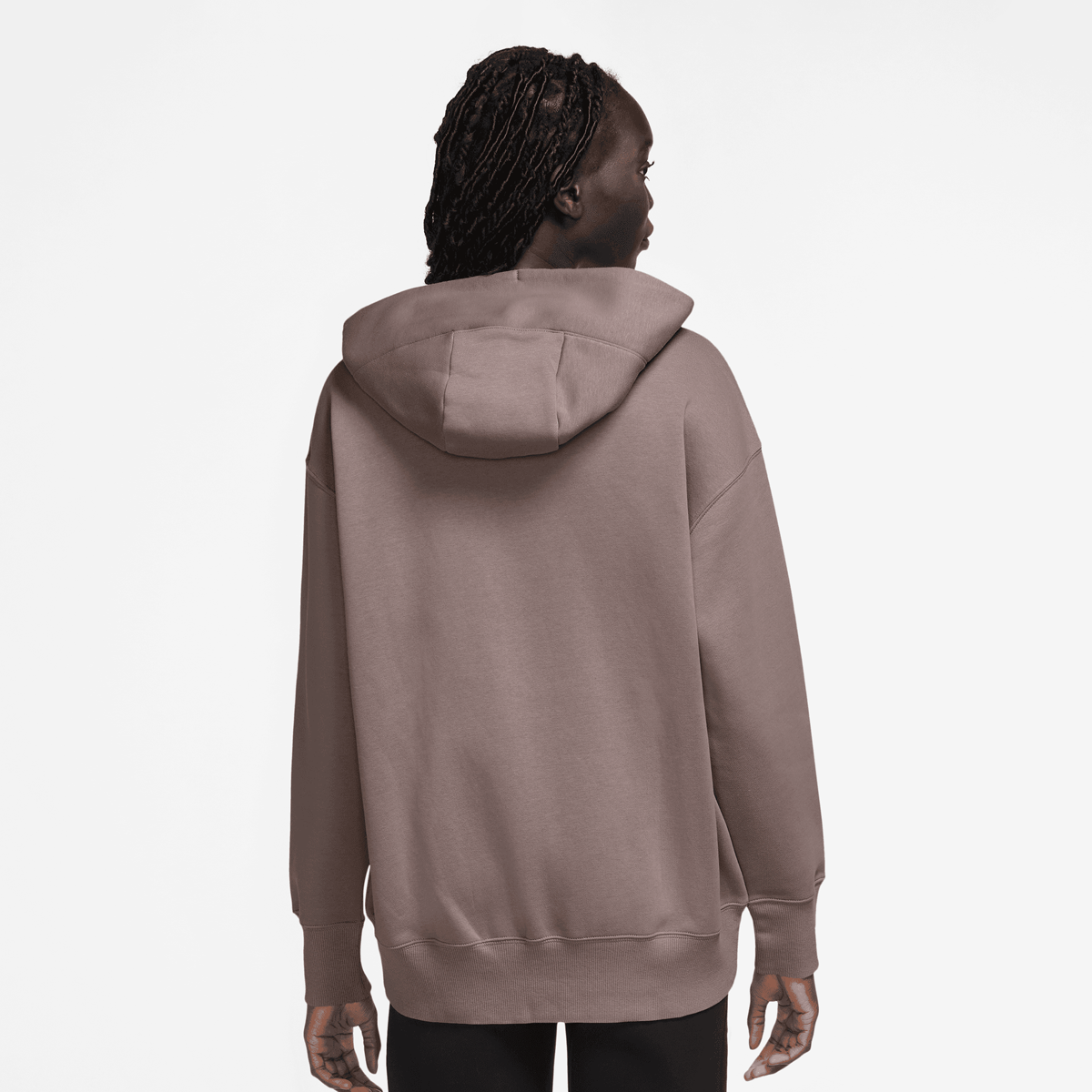 Nike Sportswear Phoenix Fleece Oversized Full-zip Hoodie Rits hoodies Dames smokey mauve black maat: S beschikbare maaten:XS S M L
