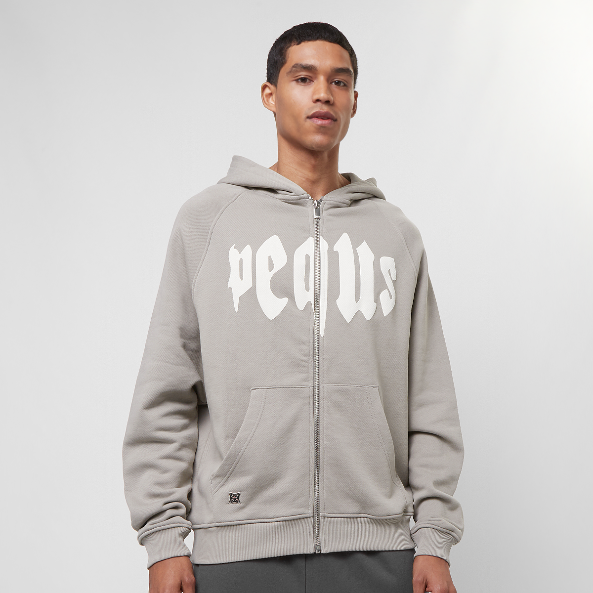 Pequs Mythic Logo Zip-hoodie Hooded vesten Heren dark greige maat: XS beschikbare maaten:XS S M L XL