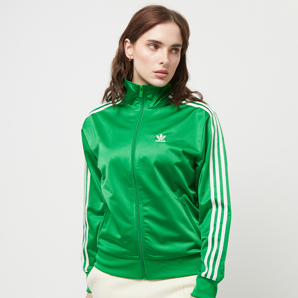 adidas Originals Adicolor Firebird Trainingsjack Rits hoodies Dames green maat: S beschikbare maaten:XS S M