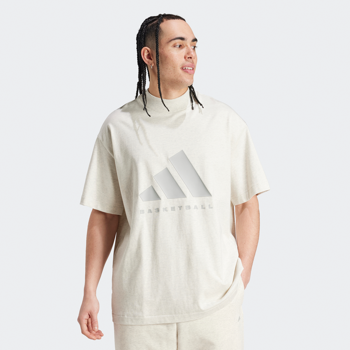 Adidas Originals One Cotton Jersey T-shirt T-shirts Heren cream white mel. maat: L beschikbare maaten:S M L XL