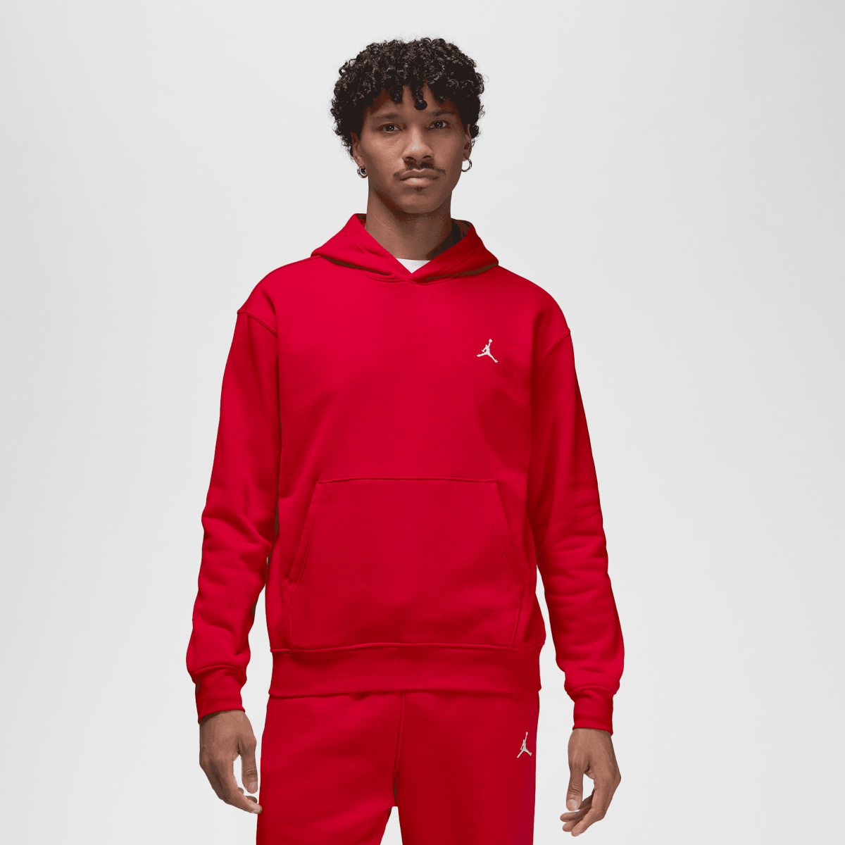 Jordan Essentials Fleece Pullover Hoodies Heren gym red gym red white maat: S beschikbare maaten:S M L XL