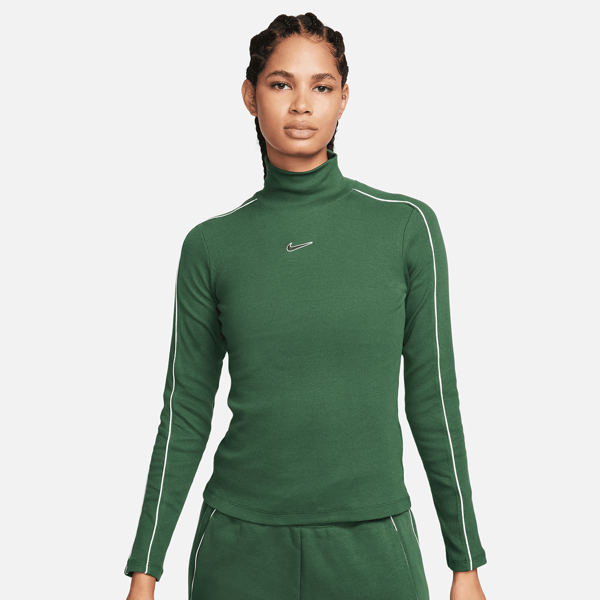 Nike Sportswear Long Sleeve Top Longsleeves Dames fir white maat: S beschikbare maaten:XS S M L