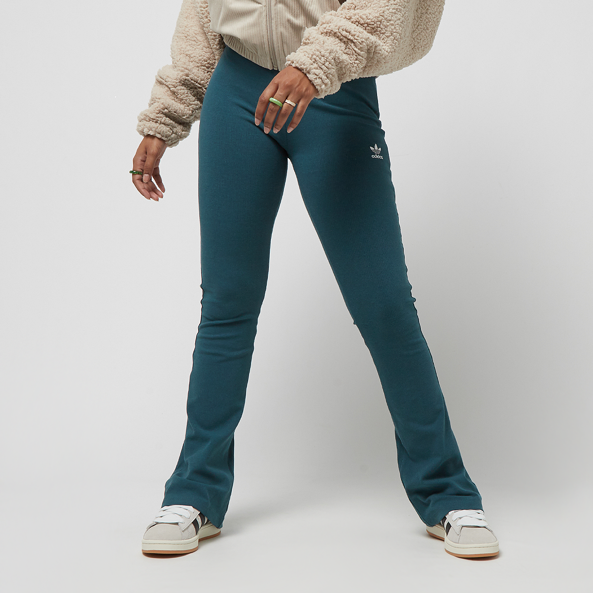 Adidas Originals Essentials Rib Flared Leggings Dames arctic night maat: M beschikbare maaten:XS S M L