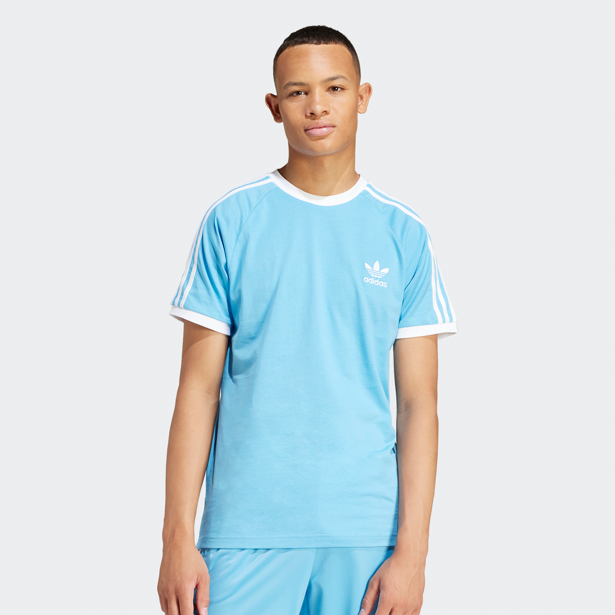 adidas Originals Adicolor 3-stripes T-shirt T-shirts Heren semi blue burst maat: S beschikbare maaten:S M L XL