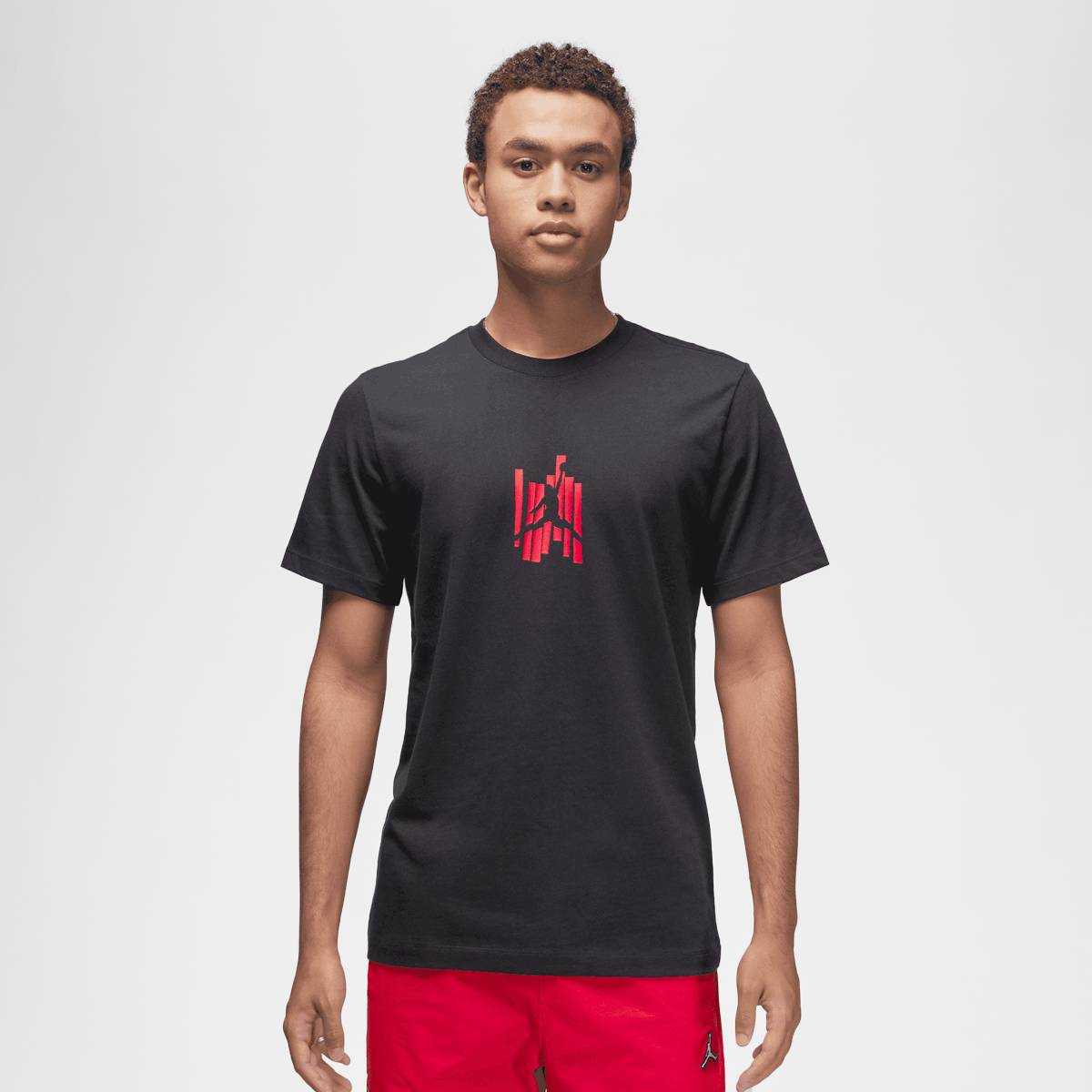 Jordan Brand Graphics Short Sleeve Crew T-shirts Heren black gym red maat: XL beschikbare maaten:S M L XL