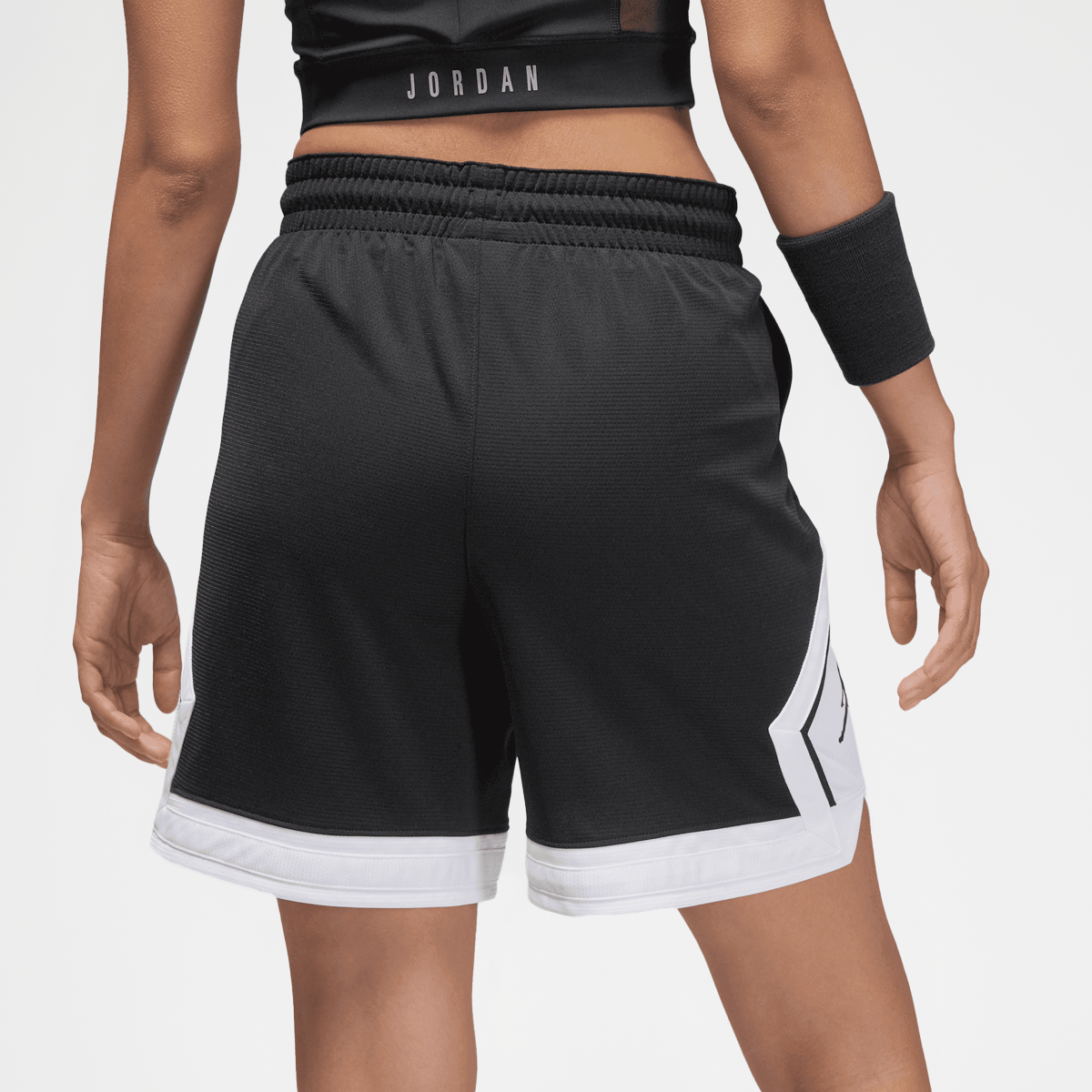 Jordan Sport Diamond Shorts Sportshorts Dames black white white black maat: XS beschikbare maaten:XS S M L