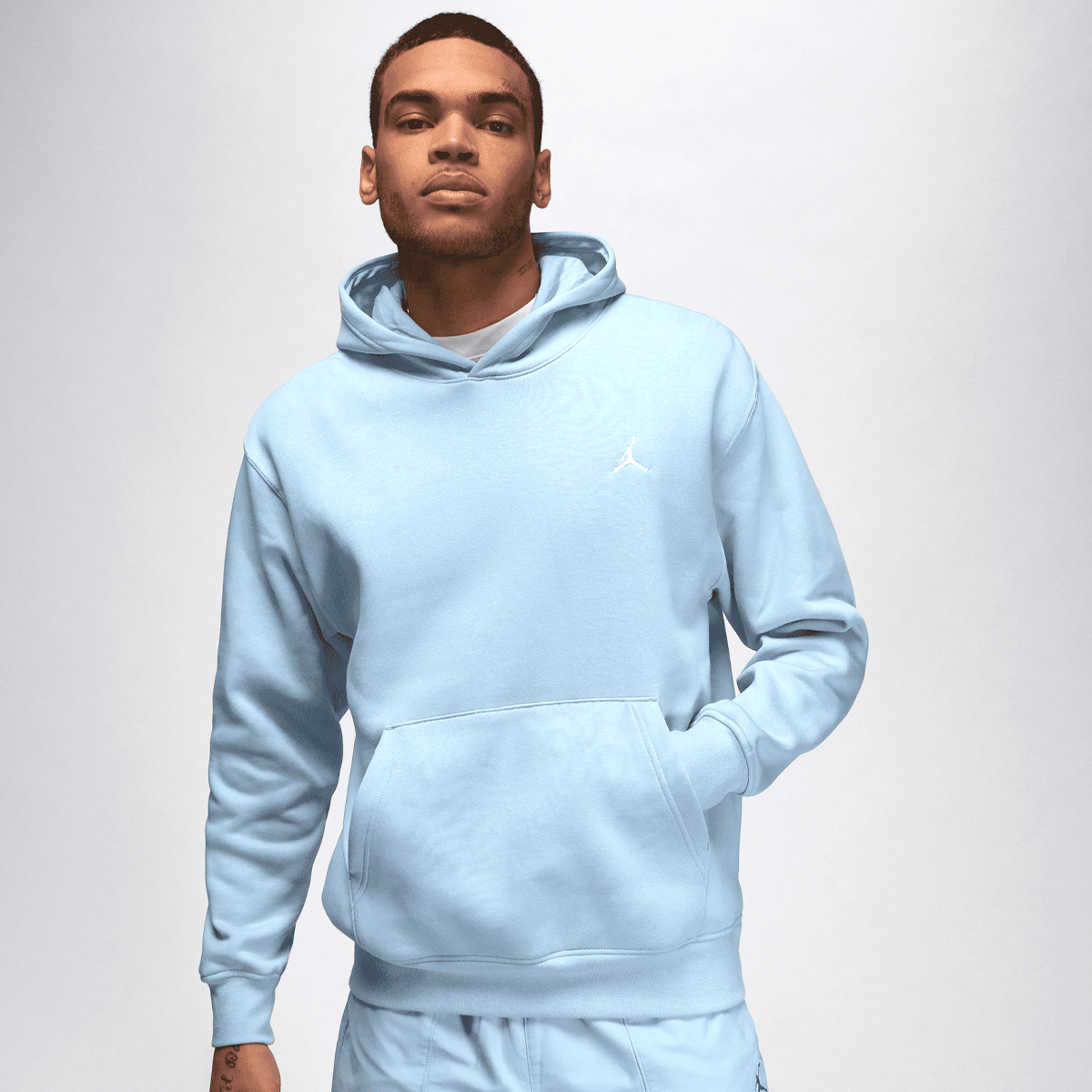 Jordan Essential Fleece Pullover Hoodies Heren blue grey white maat: M beschikbare maaten:S M L XL