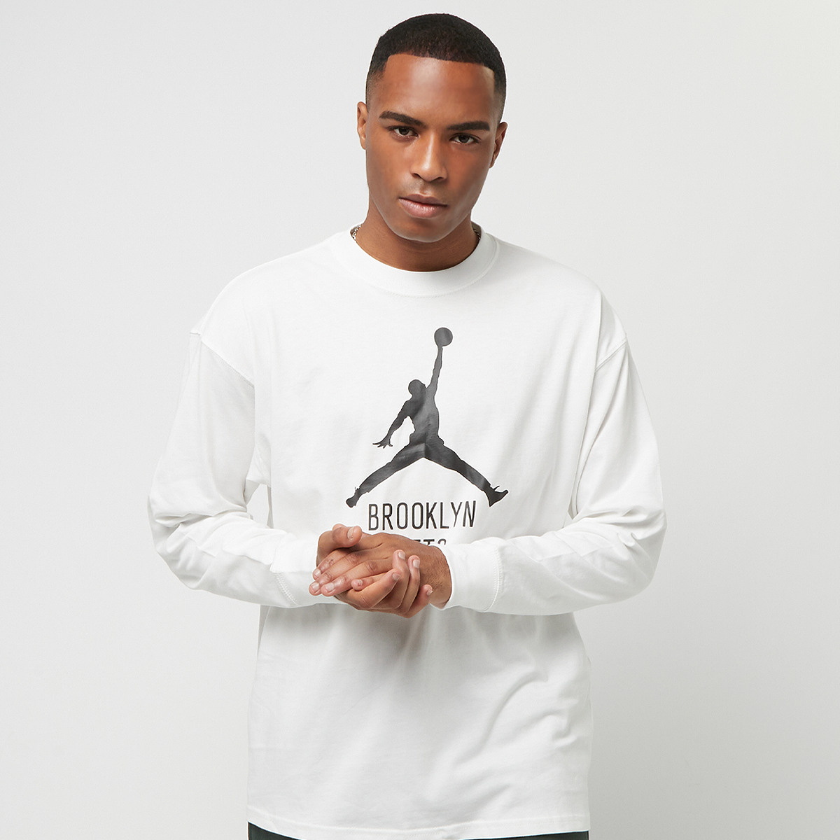 Jordan Brooklyn Nets Essential Nba-longsleeve Tee Longsleeves Heren white maat: S beschikbare maaten:S M L XL