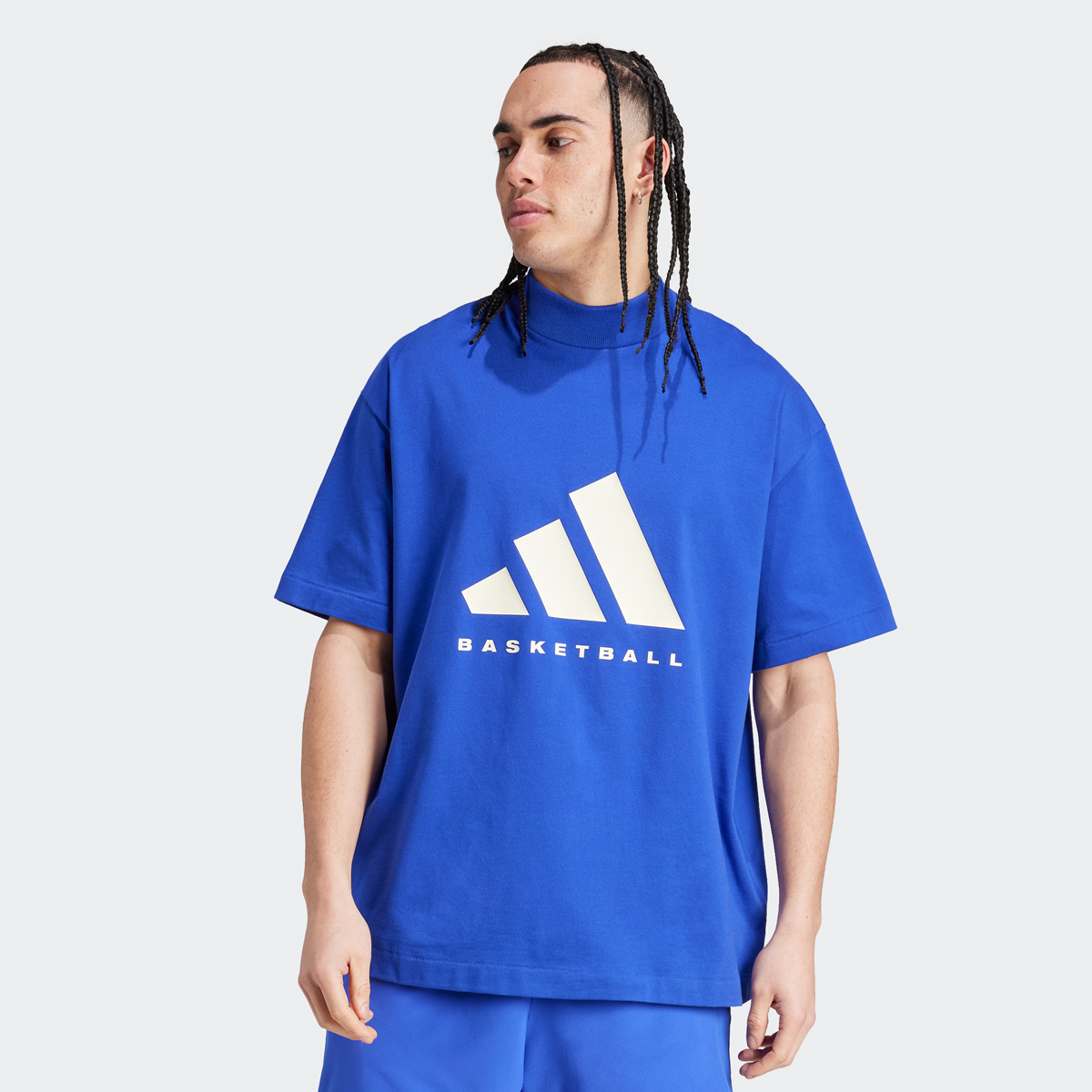 adidas Originals One Cotton Jersey T-shirt T-shirts Heren lucid blue maat: S beschikbare maaten:S M L XL