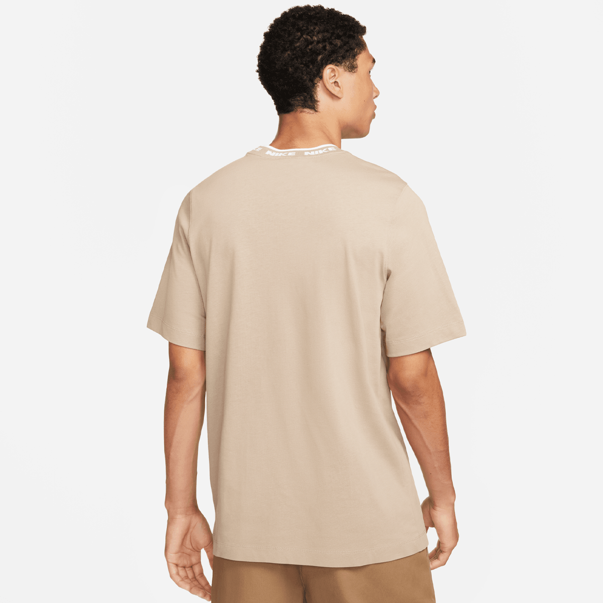 Nike Club Lbr Short-sleeve Top T-shirts Kleding khaki white maat: S beschikbare maaten:S
