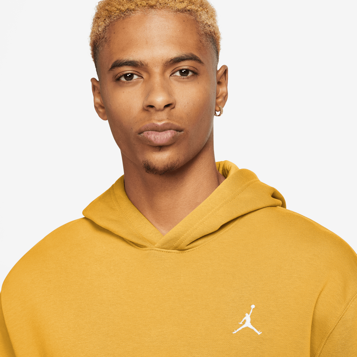 Jordan Essentials Fleece Pullover Hoodies Heren yellow ochre white maat: M beschikbare maaten:S M L XL