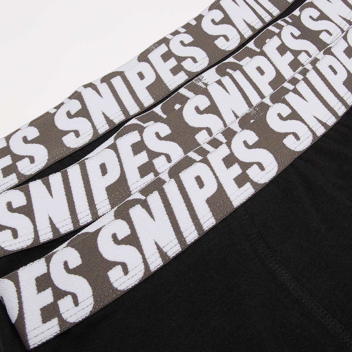 SNIPES Slanded Logo Grey Tape Briefs Boxershorts (3 Pack) Boxershorts Heren Black maat: S beschikbare maaten:S M