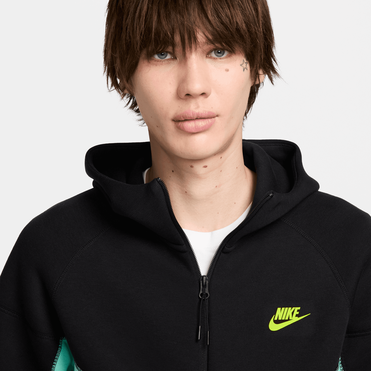 Nike Sportswear Tech Fleece Windrunner Full-zip Hoodie Trainingsjassen Heren emerald rise black maat: S beschikbare maaten:S M L XL XXL