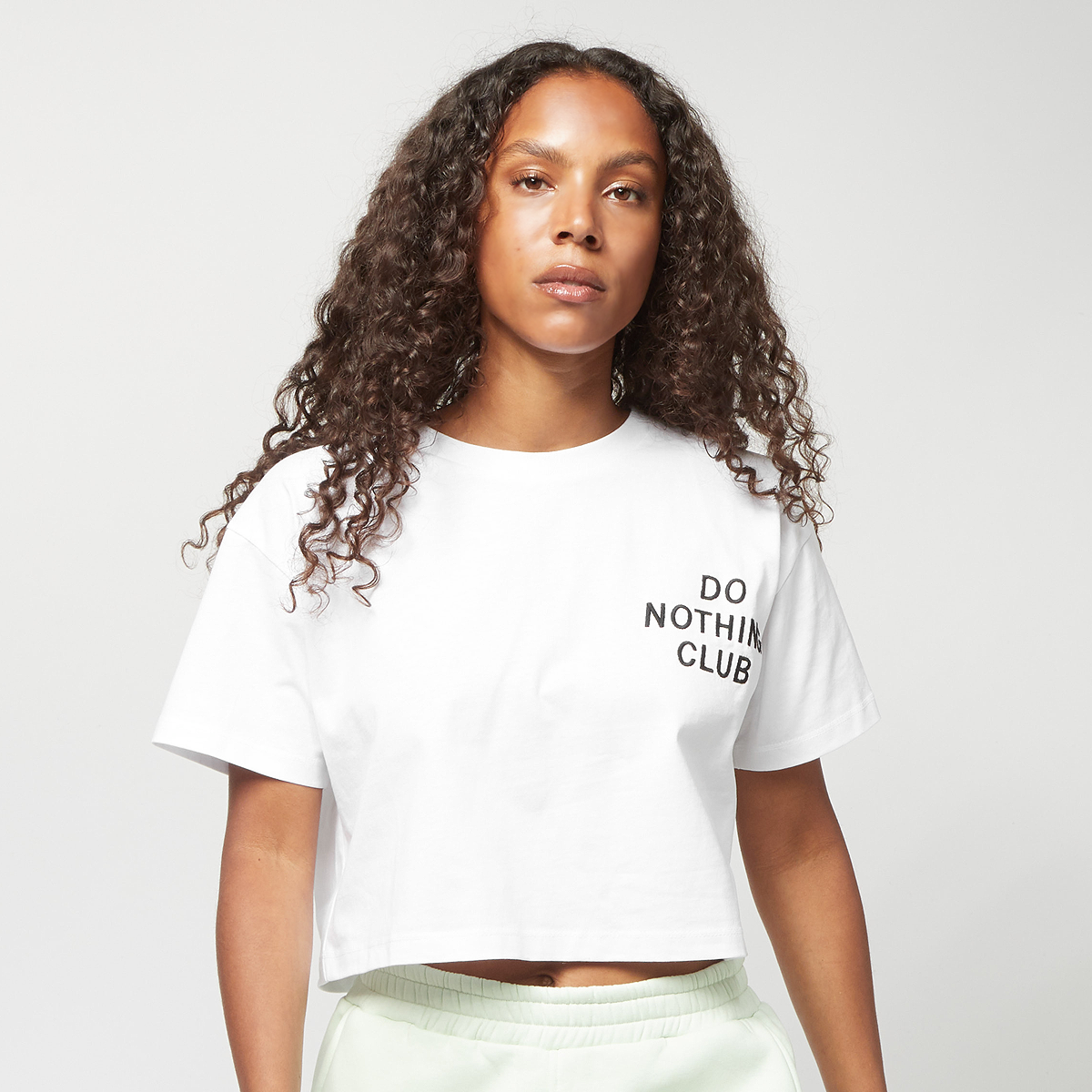 Productafbeelding: Ladies Cropped T Shirt Do Nothing Club