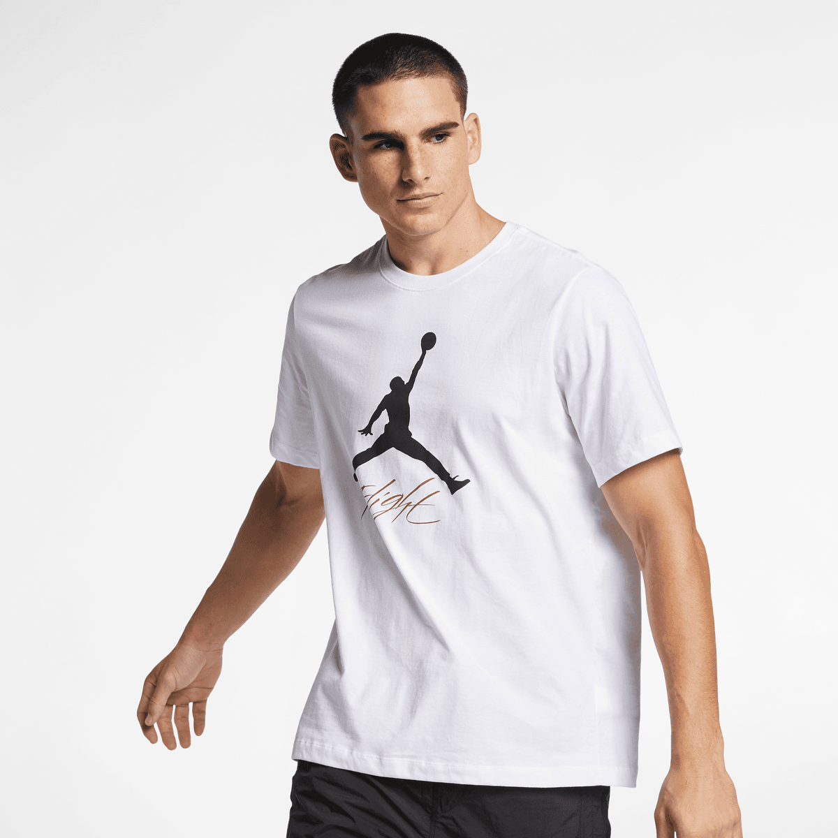 Jordan Jumpman Flight High Brand Read Tee T-shirts Heren white black maat: M beschikbare maaten:S M L XL
