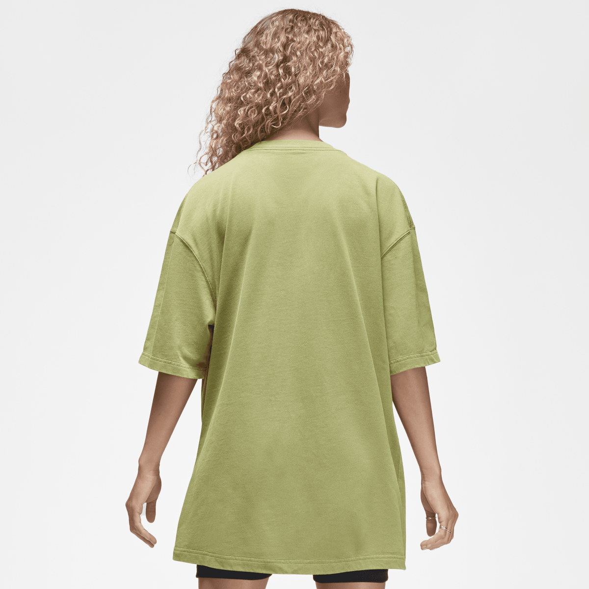 Nike Oversized Short Sleeve Tee Heritage T-shirts Dames sky j lt olive alligator maat: XS beschikbare maaten:XS S M L