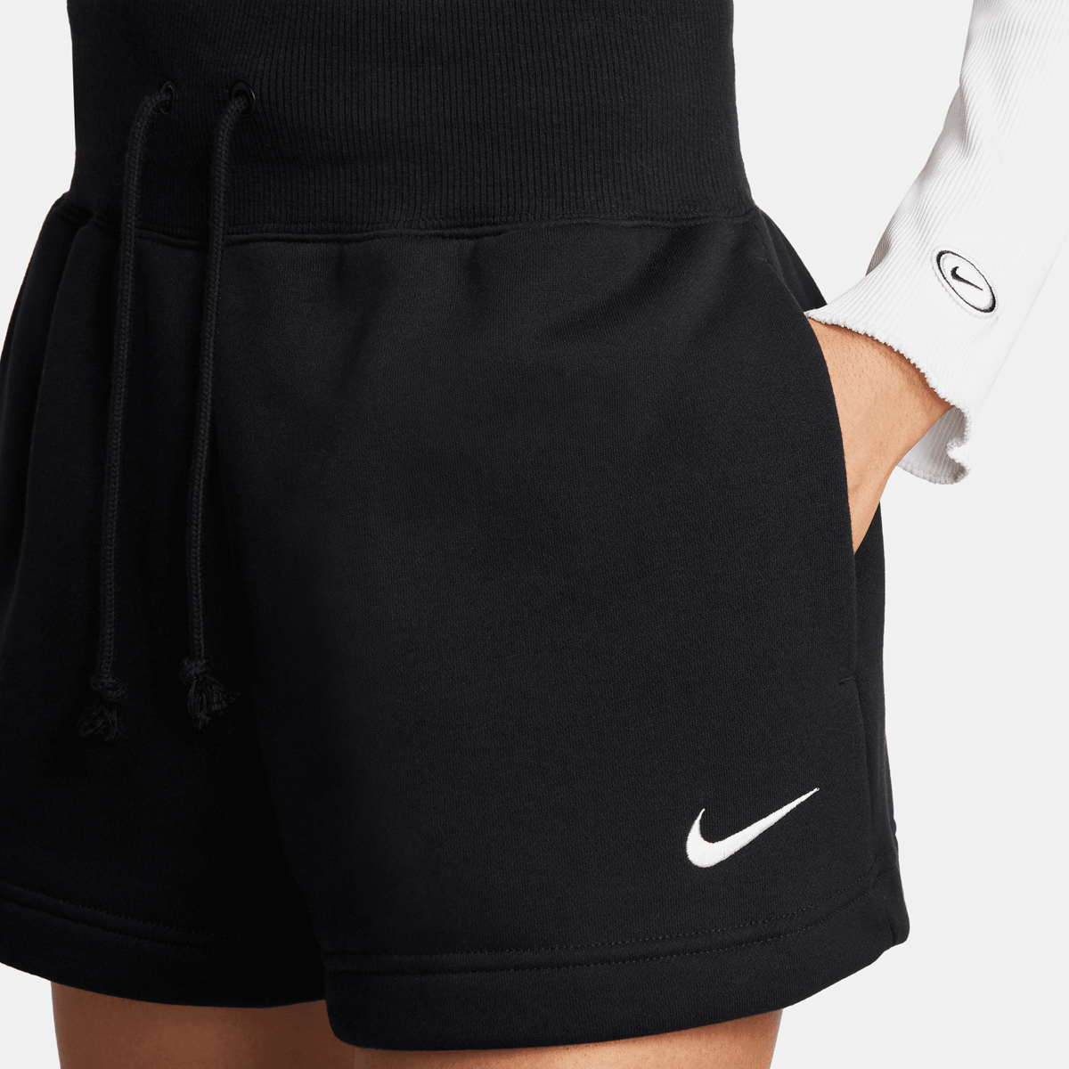 Nike Sportswear Phoenix Fleece High-rise Shorts Sportshorts Dames black sail maat: XS beschikbare maaten:XS S M L XL