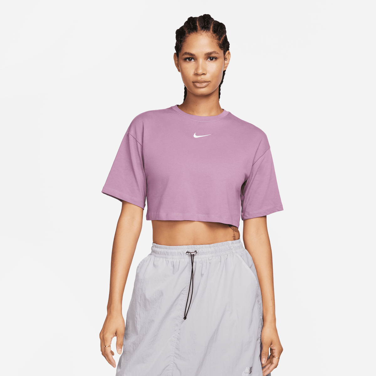 Nike Sportswear Trend Crop Tee T-shirts Dames violet dust white maat: S beschikbare maaten:XS S