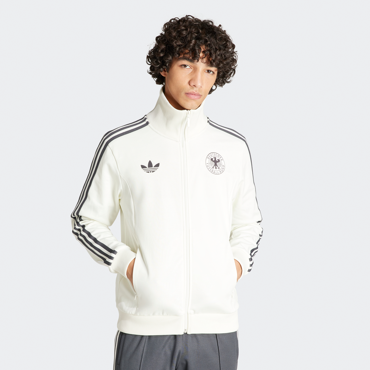 Adidas Originals Dfb Duitsland 3-stripes Trainingsjack Football Pack Trainingsjassen Heren off white maat: XL beschikbare maaten:S M L XL