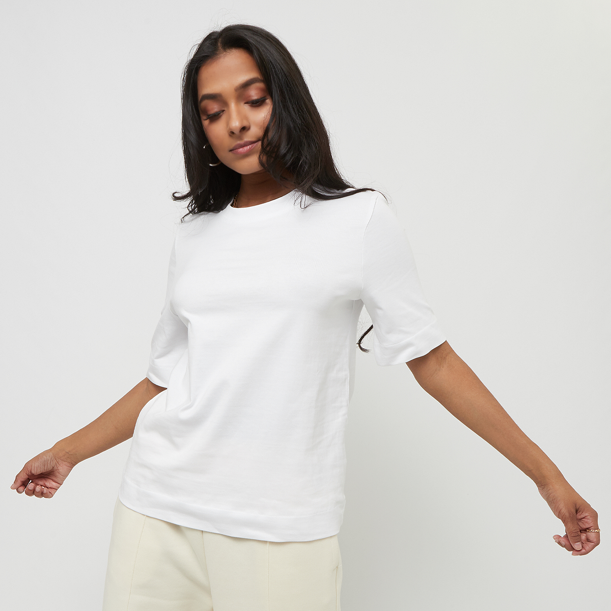 Urban Classics Ladies Classy Tee T-shirts Dames white maat: XL beschikbare maaten:XS S XL