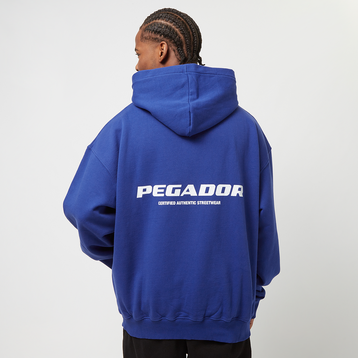 Pegador Colne Logo Oversized Hoodie Black Hoodies Heren washed endless blue maat: XXL beschikbare maaten:S M L XL XXL