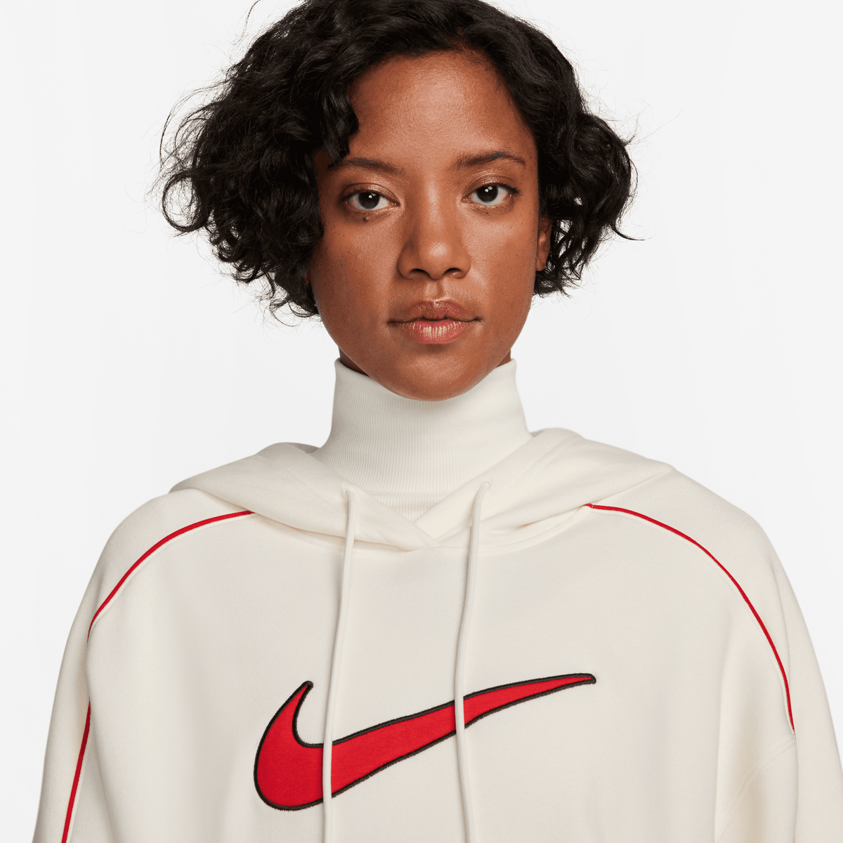 Nike Sportswear Oversized Fleece Pullover Swoosh Hoodies Dames sail sail university red maat: XS beschikbare maaten:XS S