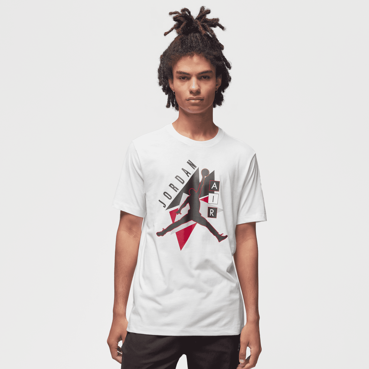 Jordan Brand Graphics Short Sleeve Crew T-shirts Heren white gym red black maat: S beschikbare maaten:S M L XL
