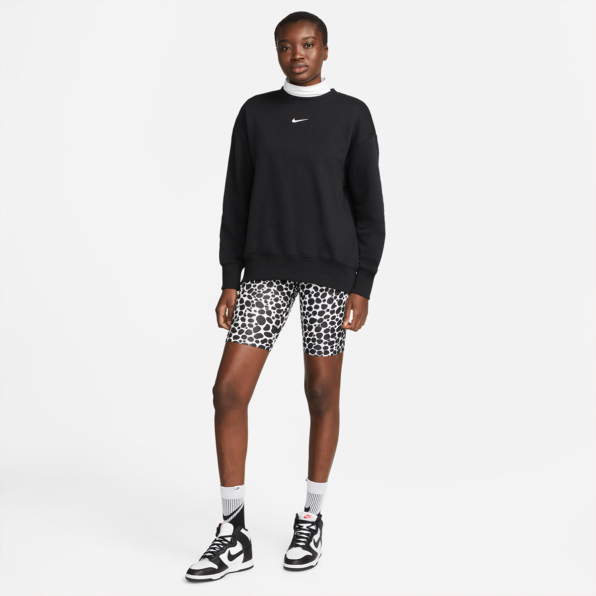 Nike Sportswear Phoenix Fleece Oversized Crewneck Sweatshirt Sweaters Kleding black sail maat: L beschikbare maaten:XS S M L