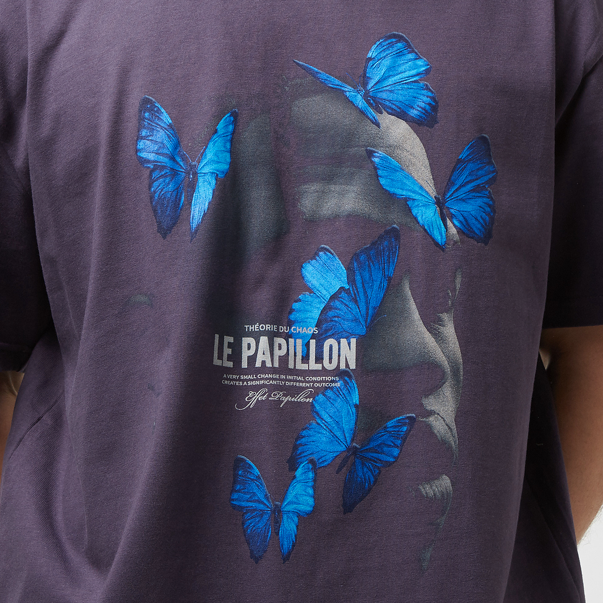 Upscale by Mister Tee Le Papillon Oversize Tee T-shirts Kleding purplenight maat: S beschikbare maaten:XS S M L