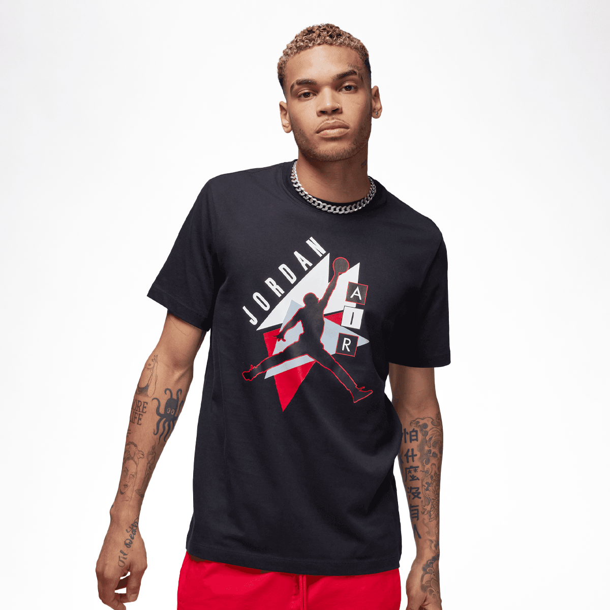 Jordan Brand Graphics Short-sleeve Tee T-shirts Heren black gym red black maat: S beschikbare maaten:S M L